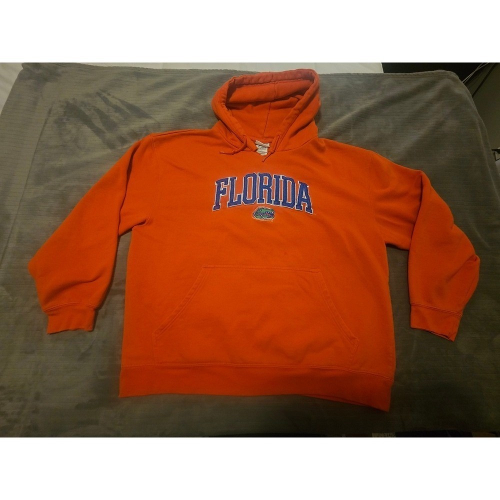 Pro Edge Florida Gators Hoodie Orange Embroidered NCAA Sweatshirt Mens XL